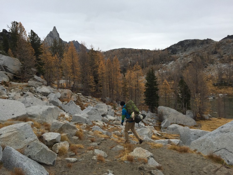 Hiking through the Upper Enchantments in the Fall. 