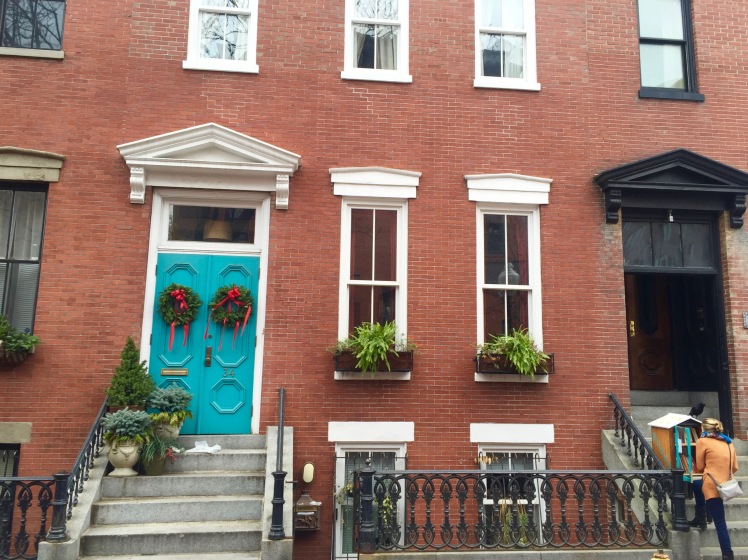 Brownstone homes in South Boston- Winter travel 2015